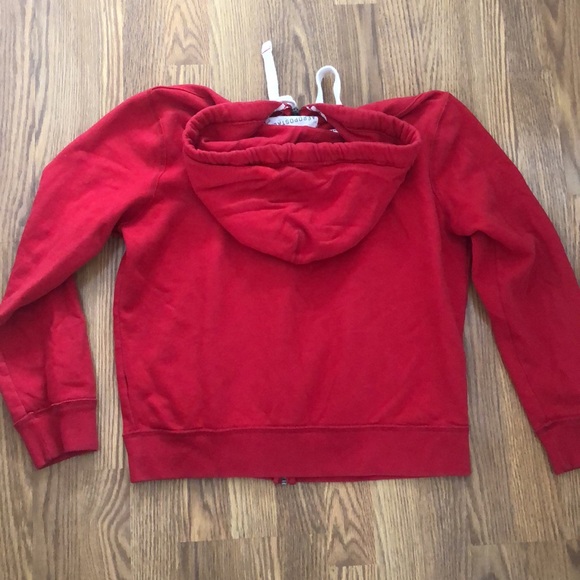 Red Aeropostale graphic zip up hoodie size large - Picture 5 of 9